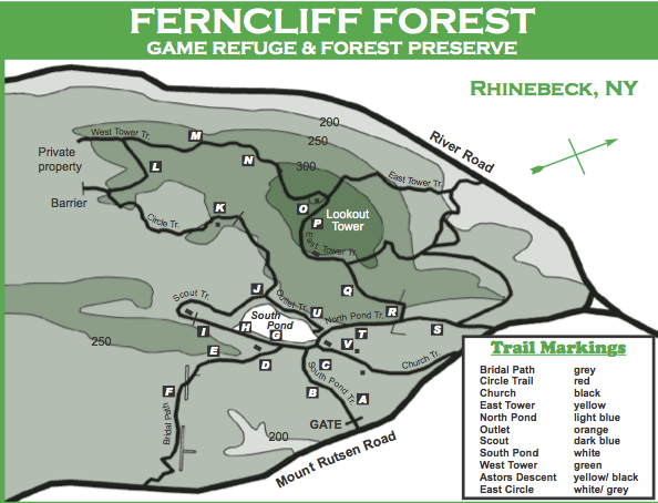 Trail Map Ferncliff Forest Rhinebeck